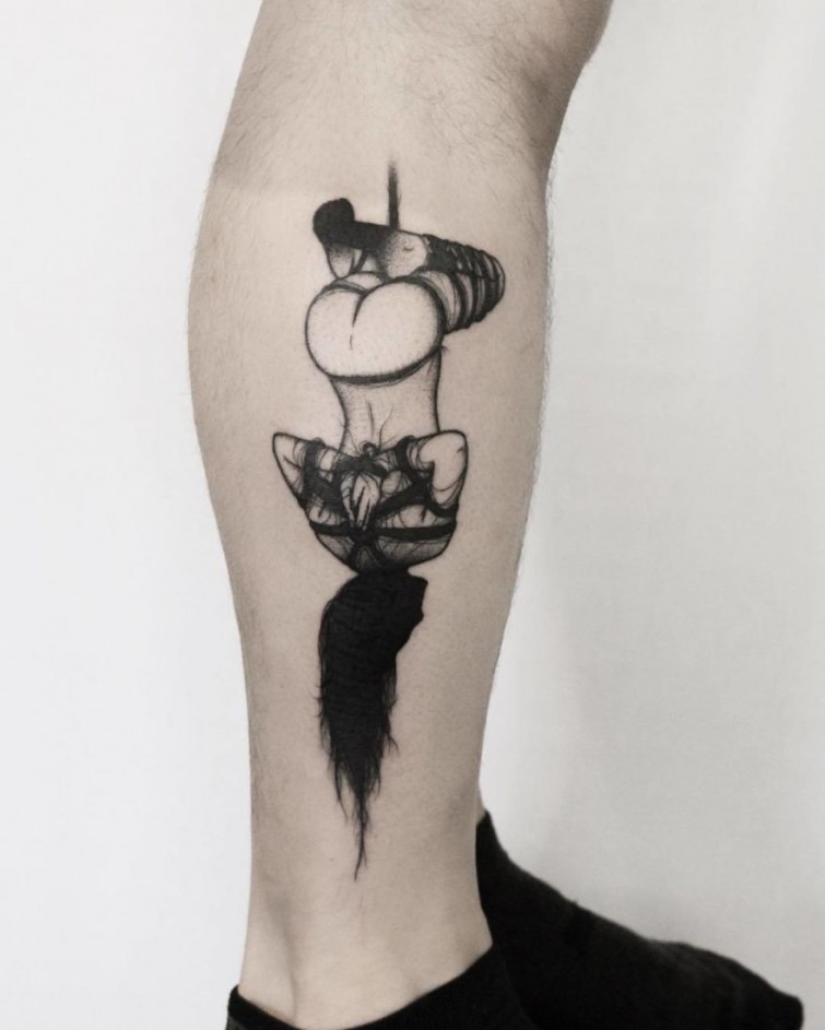 Мрачные чёрно-белые татуировки, которые пугают и завораживают одновременно