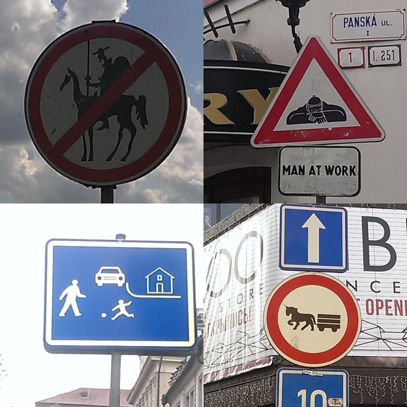 Разнообразие европейских знаков 