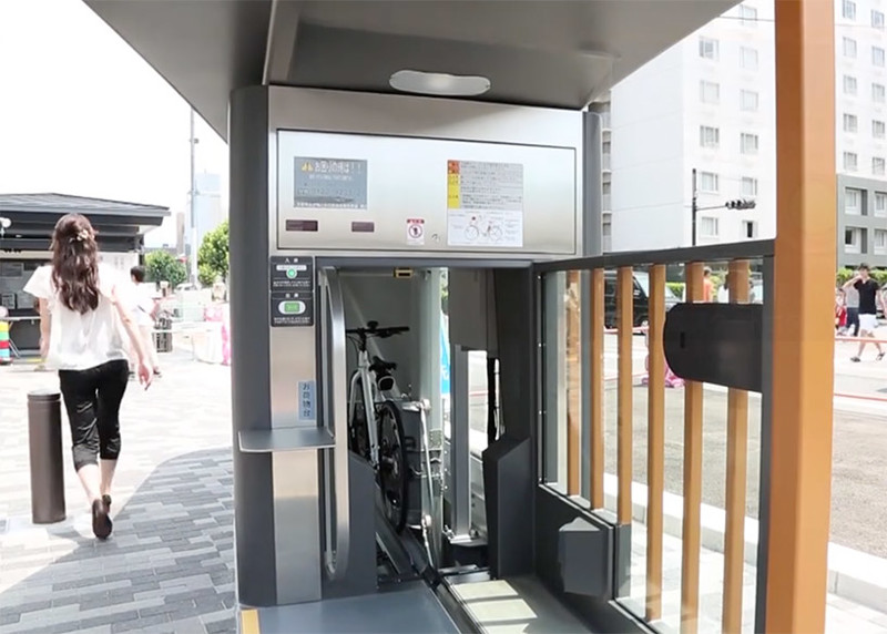 ECO Cycle — автоматизированный подземный паркинг для велосипедов в Японии
