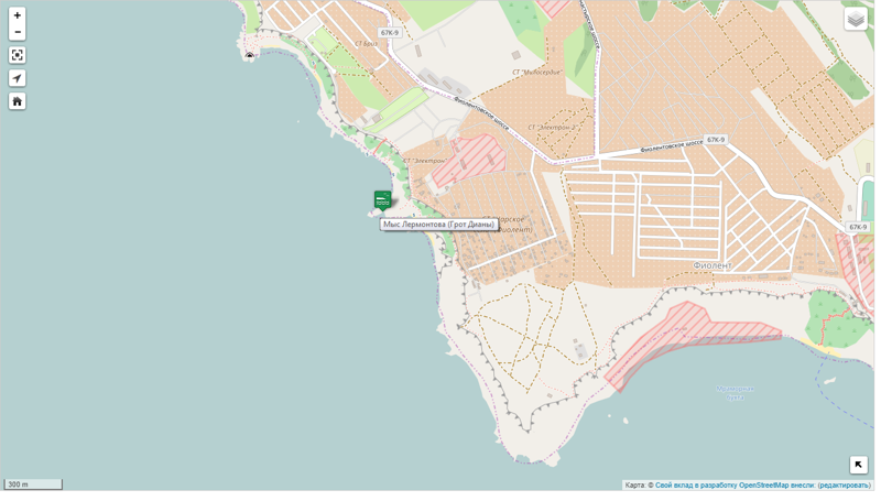 пляж Каравелла на карте