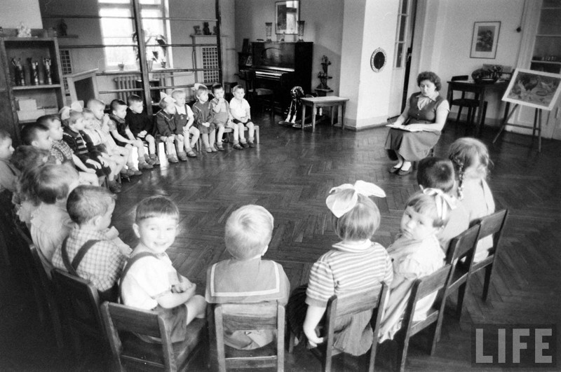 Детский сад в СССР. Фото из журнала LIFE 1960 года
