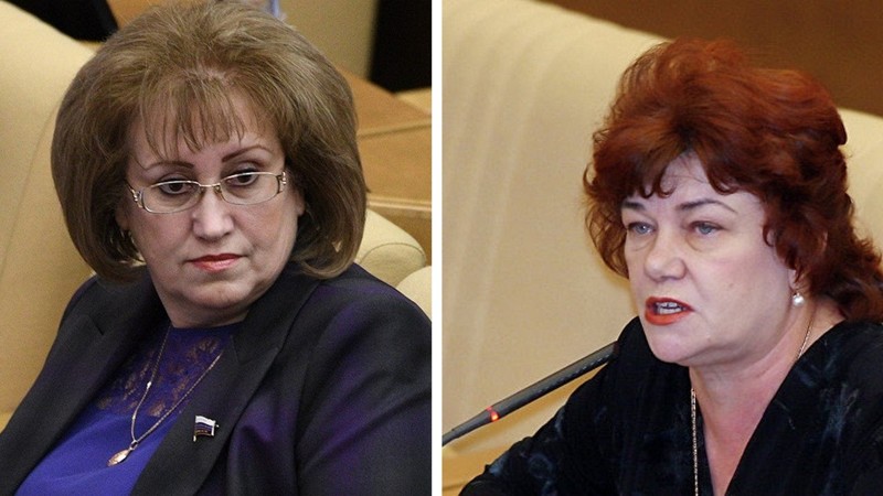 Женщины-депутаты РФ - много работают, прически у них самые простые ( Депутаты КПРФ Вера Ганзя и Тамара Плетнёва )