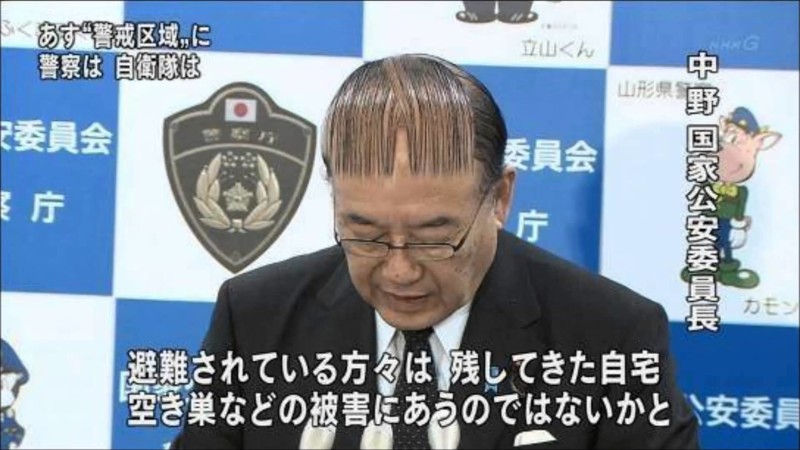 Японские чиновники тщательно разглаживают каждую волосинку