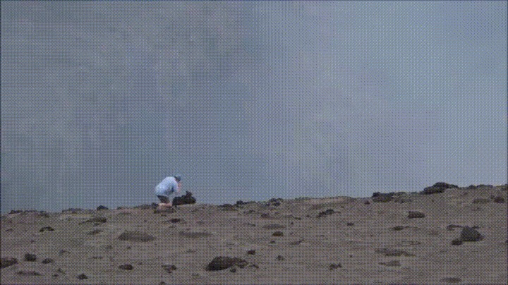 Съемка вулкана