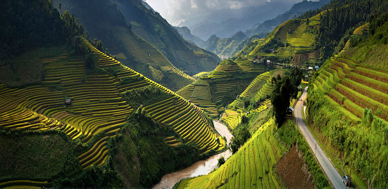 17. Рисовые террасы в Му Кан Чай, Вьетнам