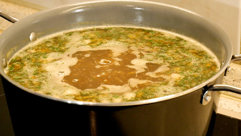 045. Проверенный рецепт супа из лесных грибов с тмином и фасолью