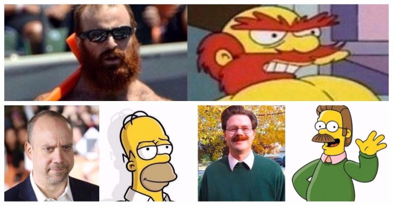16 людей, поразительно похожих на персонажей "Симпсонов"