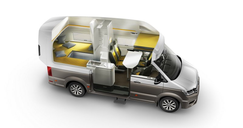 Volkswagen создал дом на колесах на базе фургона Crafter