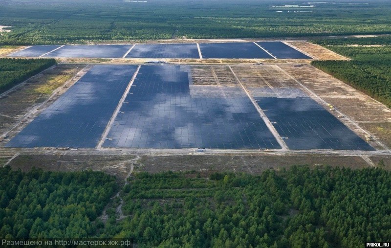 Солнечная ферма Solarpark Lieberose в Северной Германии на месте бывшего военного полигона