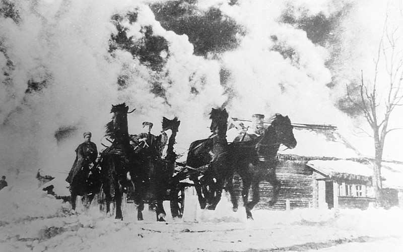 Конники 2-го гвардейского кавалерийского корпуса во время контрнаступления под Москвой