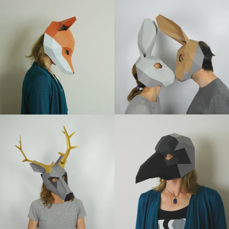 3D-маски из бумаги (подборка)