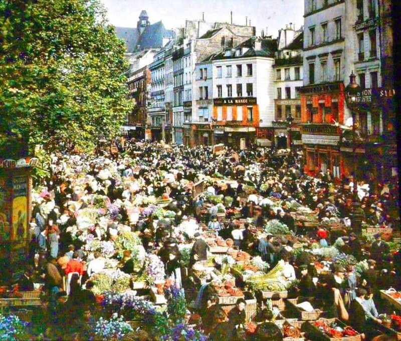 Открытый рынок, Париж, 1914 