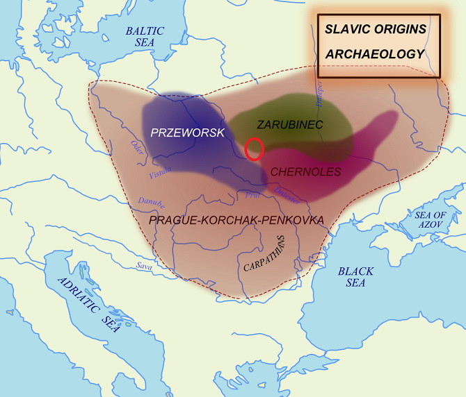 Прародина славян карта