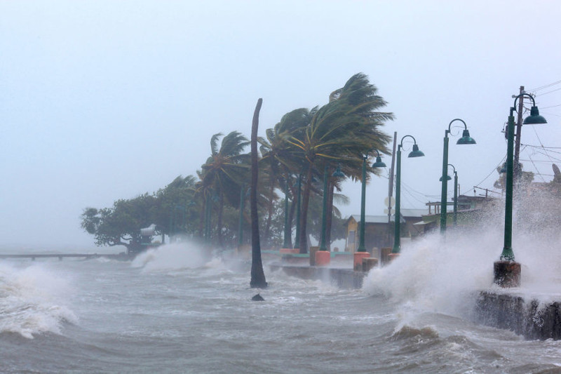 Набережная Фахардо, Пуэрто-Рико, во время урагана Ирма