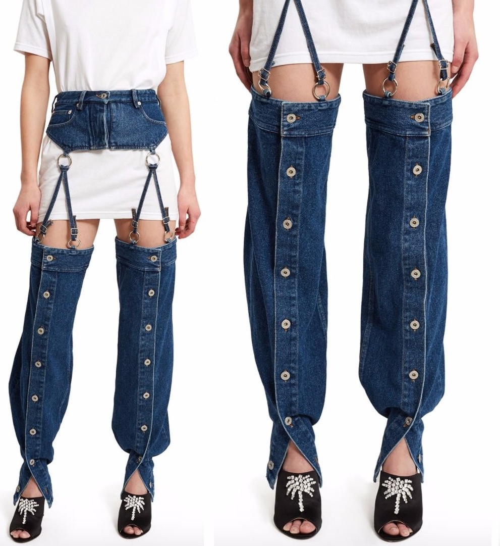 Пояс с джинсами на подвязках от того же французского бренда стоят еще дороже - 505 долларов