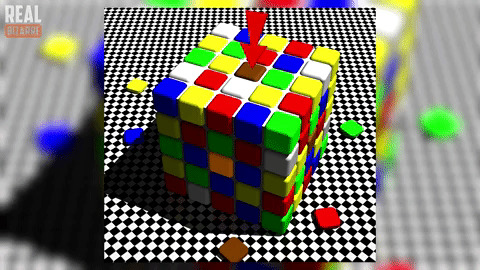 8. Иллюзия с кубиком Рубика