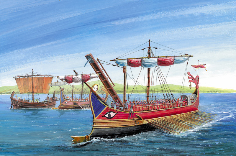 Боевые и торговые корабли Древнего Рима