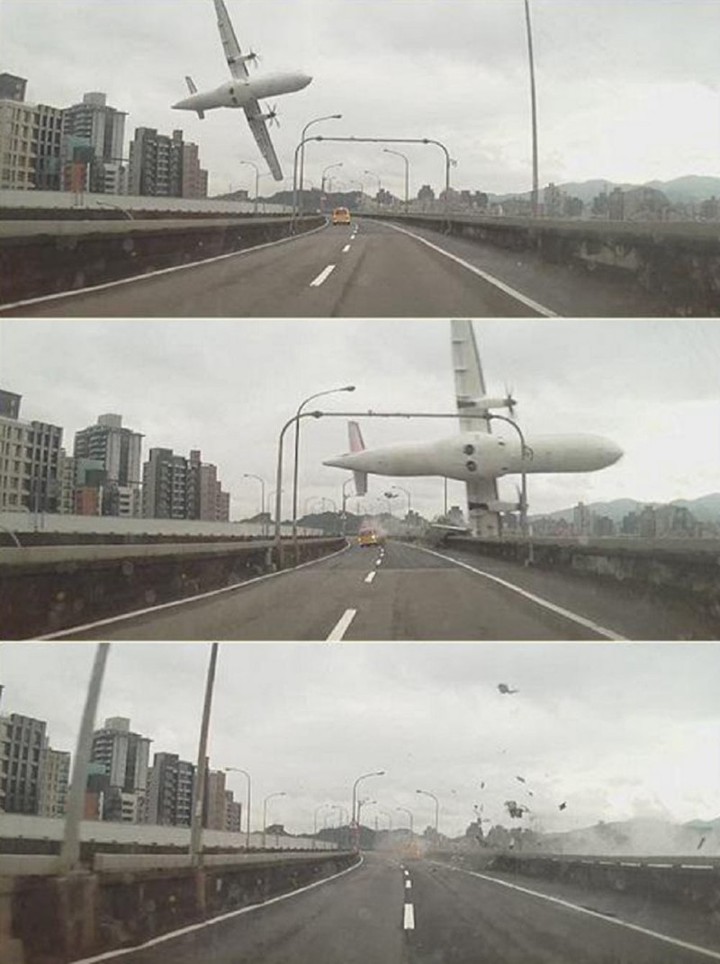 Крушение самолета в Тайбэе