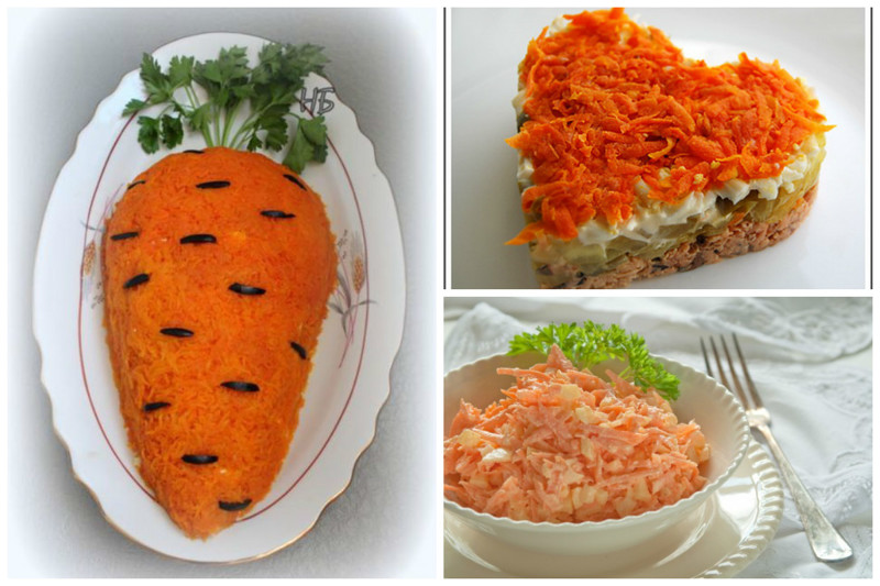 Салат из моркови. 70г сыра колбасного плавленого, 4 моркови средних, 3-4 ст.л. консервированной кукурузы, 1 ст.л. майонеза, зелень по вкусу.