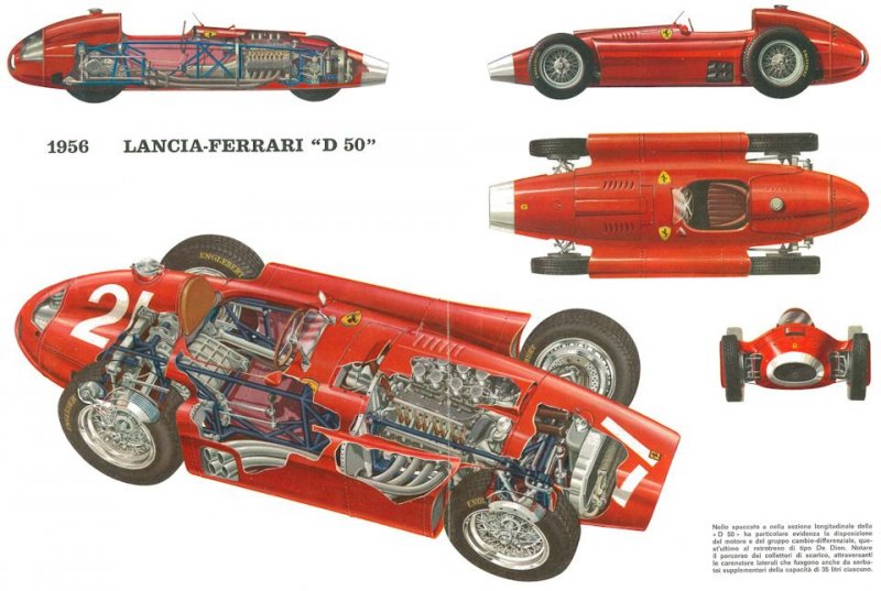 Lancia Ferrari D50 принесшая команде титул в 1956 году