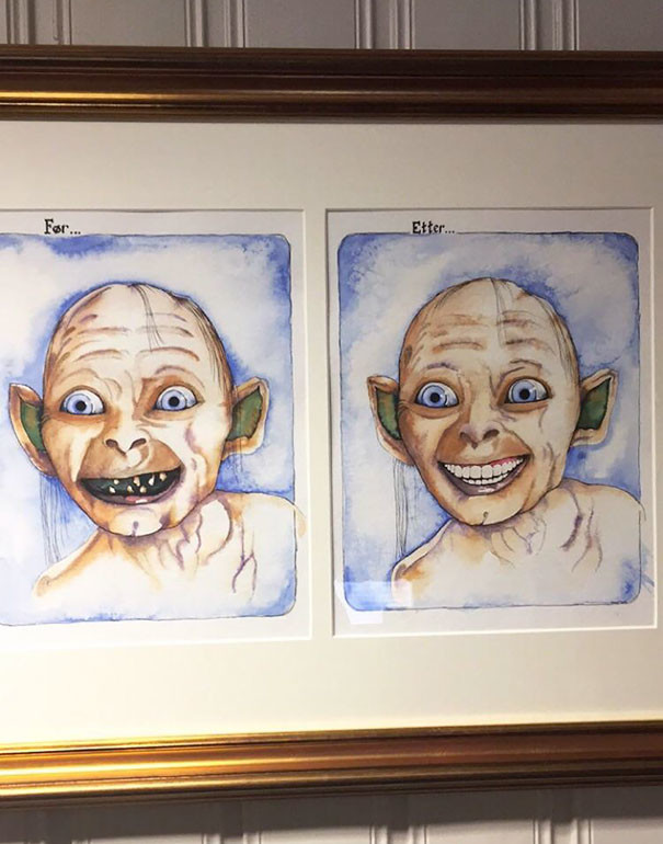 До и после: творчество у стоматологического кабинета 