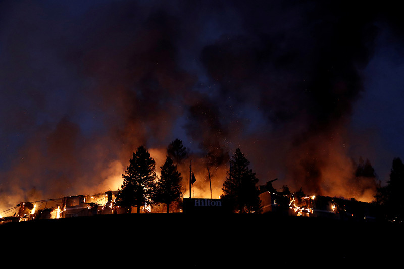 Сгоревший город в Калифорнии