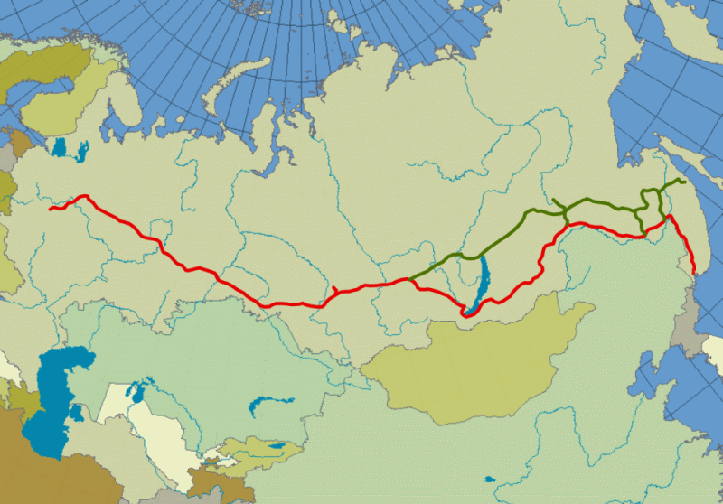 Карта бам и транссиб