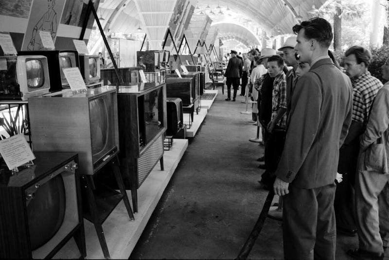 Выставка американских телевизоров. Москва. СССР. 1959г.