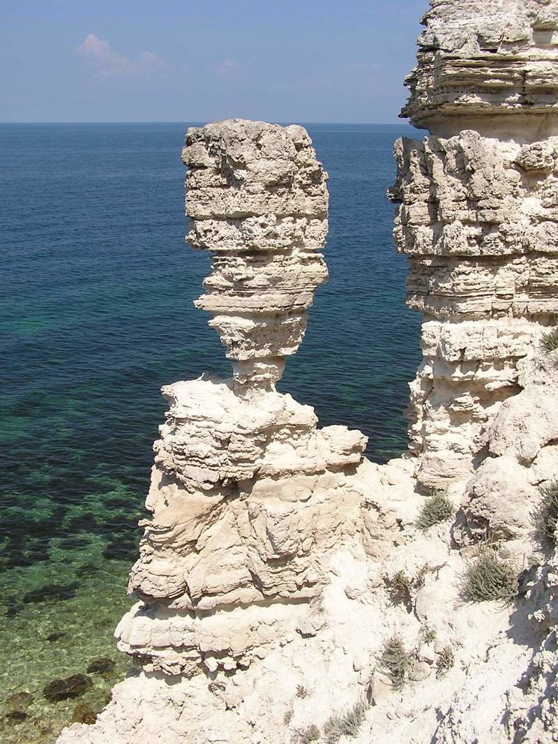 Крымский скалы Тарханкут