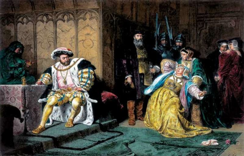 Карл Теодор фон Пилоти - Генрих VIII обвиняет Анну в измене (1880)