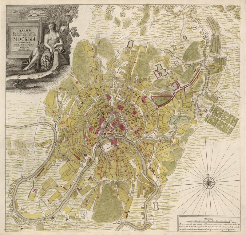 План Москвы XVIII века (1739 Мичуринский план )