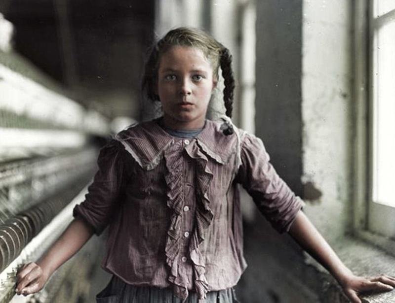 Маленькая Дженни, декабрь 1908 года, одна из нескольких тысяч детей, принужденных к труду в Америке начала XX века