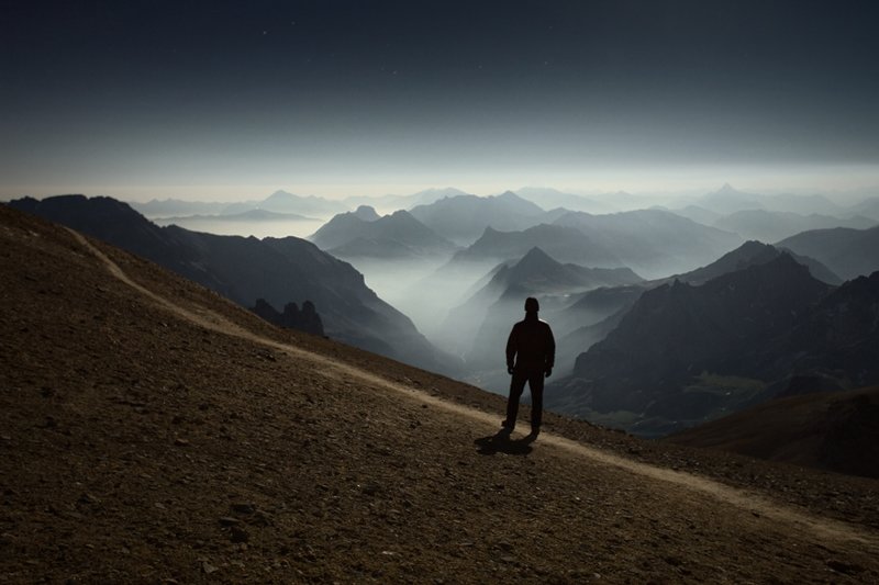 Фотограф собственной персоной на Мон Табор ( 3 178 м), Франция