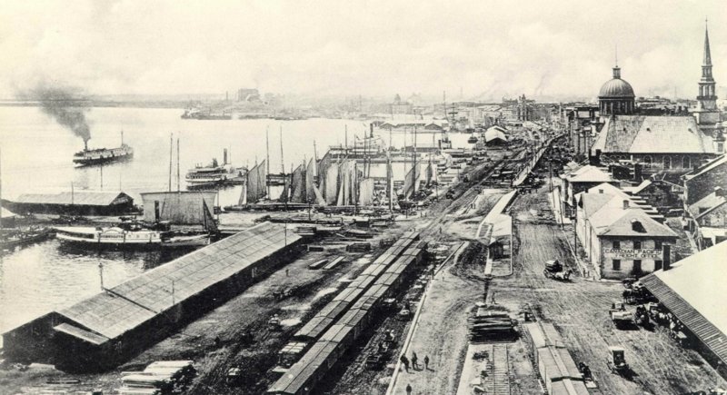 Монтрeальский порт середина 1800ых