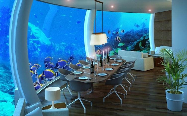 У островов Фиджи расположен подводный отель Poseidon Undersea Resort - настоящая подводная роскошь, которая вскоре откроет свои двери для туристов
