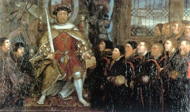 Ганс Гольбейн Младший - Генрих VIII утверждает устав парикмахеров-хирургов (Henry VIII and the Barber Surgeons), (1543)
