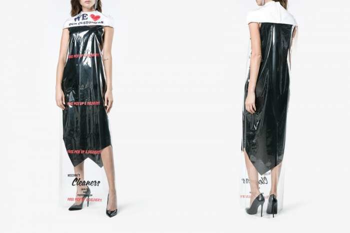 Moschino продаёт прозрачный пакет из химчистки вместо платья