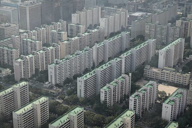 5. Большая часть Южной Кореи тоже покрыта квартирами 