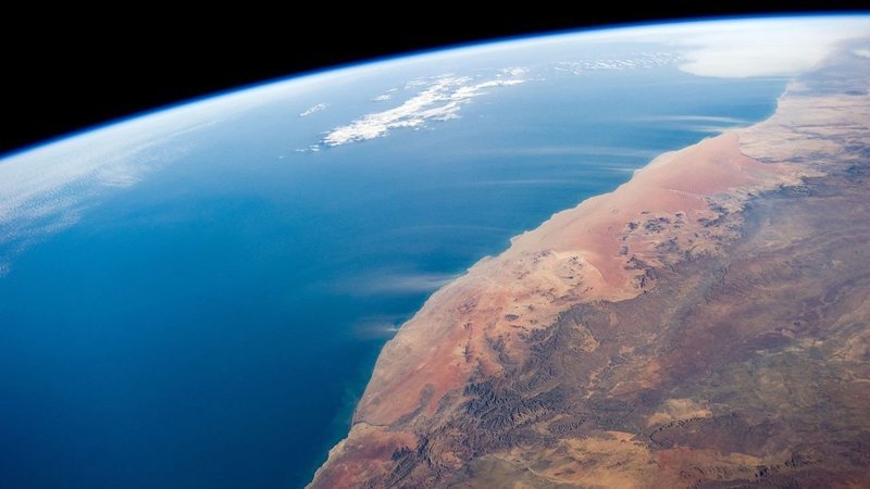 Пустыня Намиб. Та самая, в которой снимали нового «Безумного Макса». Контраст с океаном выглядит просто чудесно
