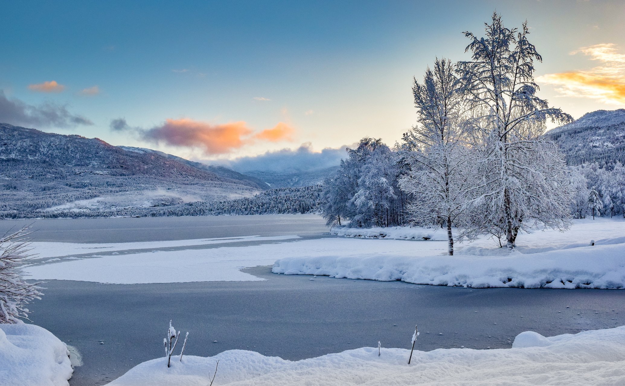 Зимняя природа Норвегии