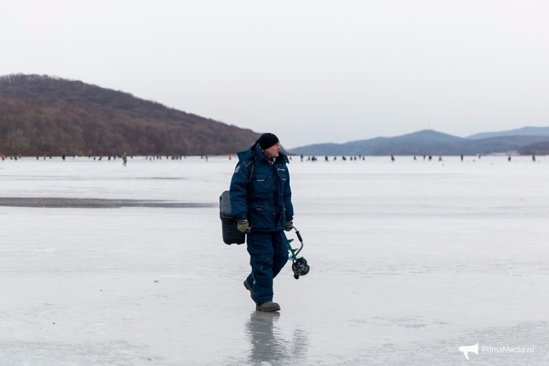 Риск ради клева: рыбаки во Владивостоке заполонили едва замерзшую бухту Новик