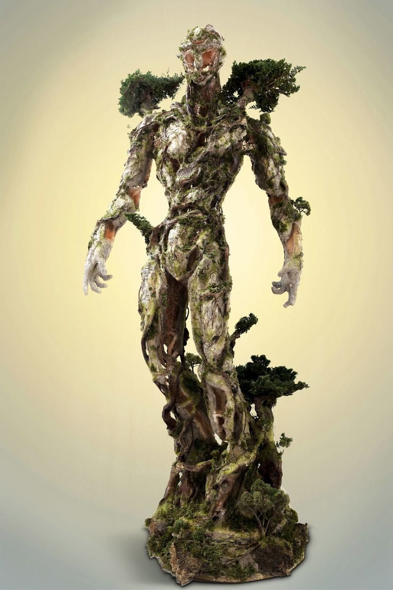 Древовидная фигура, состоящая из природных и технологических элементов от Гаррет Кейн
