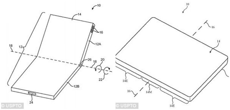 Ещё в августе этого года компания Apple оформила патент на гнущийся дисплей, а только недавно его одобрило и опубликовало Ведомство США. 