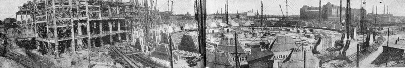 Панорама строительства Дворца Советов 1940-41г   