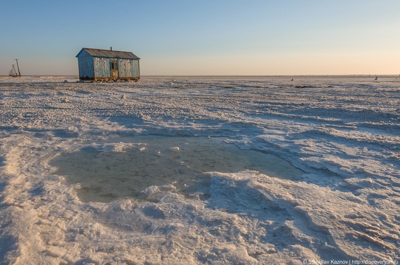 Рассвет на озере Баскунчак