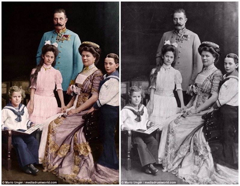 6. Эрцгерцог Франц Фердинанд с женой Софией и тремя детьми