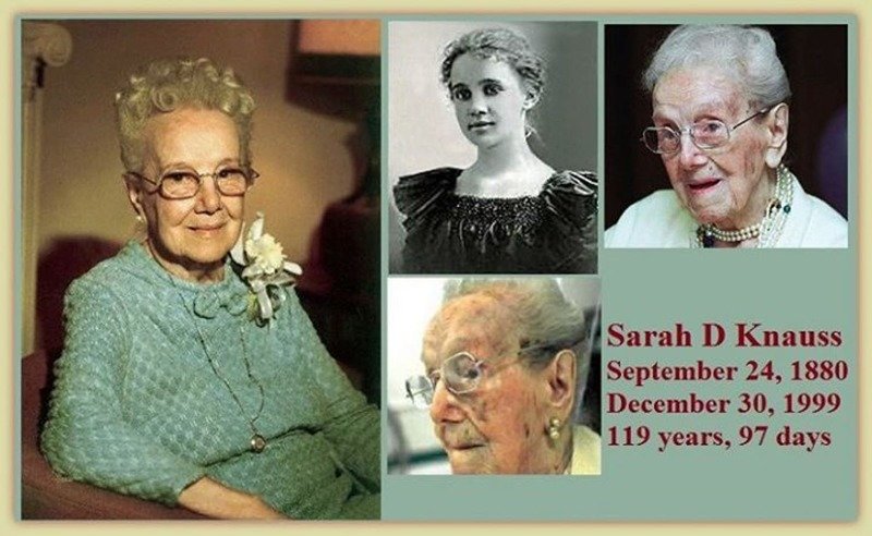 2. Сара Кнаусс - прожила 119 лет