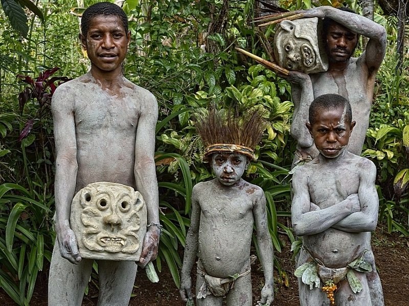Грязевые люди Асаро мудмен (Папуа-Новая Гвинея)