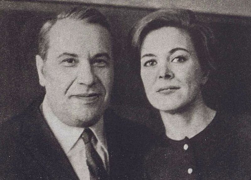 Марк Бернес с женой Лилией.