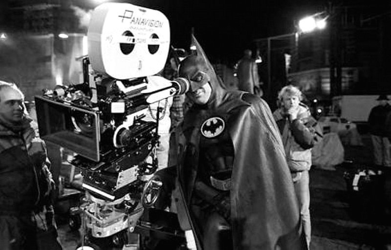 Майкл Китон на съемках фильма "Бэтмен"